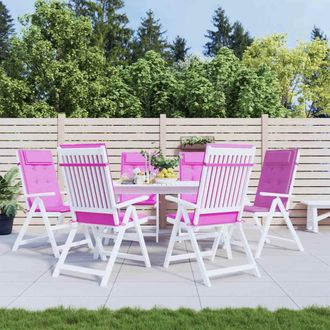 vidaXL Cojines Para Silla Con Respaldo Alto 6 Uds Tela Oxford Rosa Vidaxl