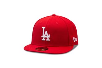 New Era MLB Basic Los Angeles Dodgers 59Fifty Fitted Baseball Cap - Scarlet Red