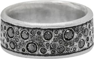 John Varvatos Ring met diamant - Zilver