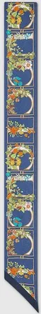 Gucci Printed Silk Twill Ribbon, Blue, Silk
