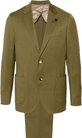 Lardini single-breasted wool suit - men - Viscose/Wool/Cupro - 52 - Green