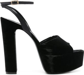 Saint Laurent 95mm Jodie sandalen - Zwart