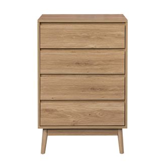 Mobili Rebecca Mobili Rebecca - Rebecca Mobili C&oacute;moda 4 Cajones Madera Marr&oacute;n Mueble De Dormitorio Estilo N&oacute;rdico