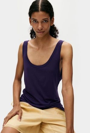 Silk Laundry JERSEY MODAL SCOOP TANK NIGHTSHADE at Nordstrom, Size Medium Au