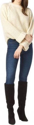 Papillon Chunky Cropped Sweater In Cream