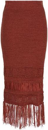 8 by YOOX FRINGED MIDI SKIRT