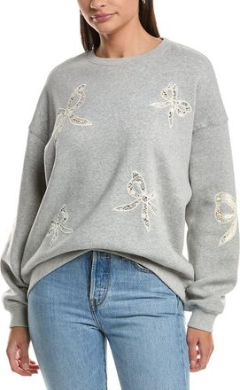 Vintage Havana Lace Insert Fleece Crewneck Sweatshirt