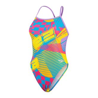 Speedo Dames Digitale Print All-Over Print Eendelige Badpak (Roze)