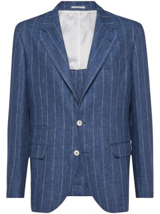 Brunello Cucinelli Blazer in twill - Blu
