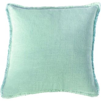 Anaya with Love Mint Green Soft Linen Euro Pillow 26x26 with Down Alternative Insert at Nordstrom