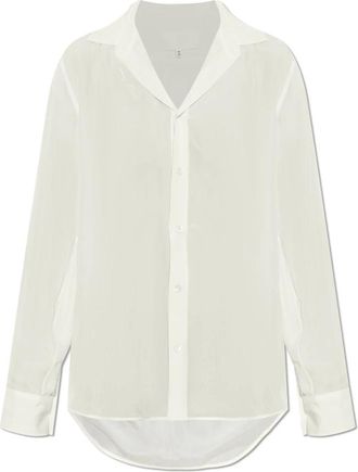 Maison Margiela Zijden Blouse - Dames - Overhemden - Wit - S - Overhemden