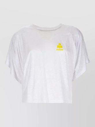 Isabel Marant kianzae cropped round neck short sleeve top