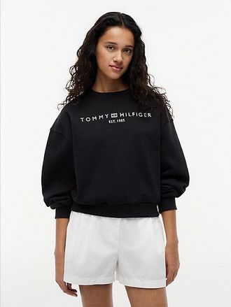 Tommy Hilfiger Jersey amplio de felpa suave con logo