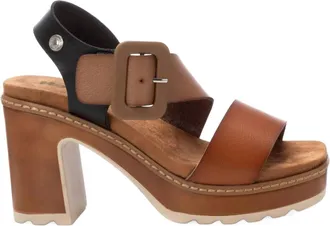 Xti Womens Refresh Sandals With Block Heel In Camel