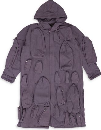 Who Decides War by Ev Bravado VIOLET FLOOR LENGTH TRENCH COAT