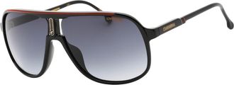Carrera Unisex Dark Grey Sf Lensed Black Framed Sunglasses - One Size
