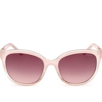 Guess Round Sunglasses in Pink /Gradient Bordeaux at Nordstrom Rack