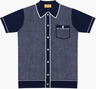 Gabicci Vintage 1973 Mens Gabicci Vintage Lello Navy Polo Shirt - Size: 44