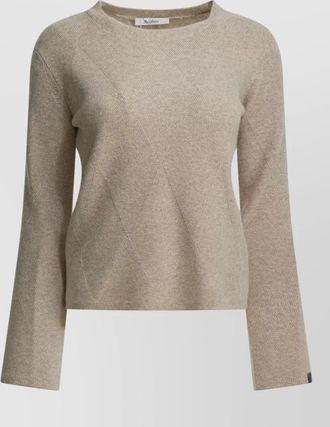 Max Mara cashmere crewneck sweater long sleeves pattern