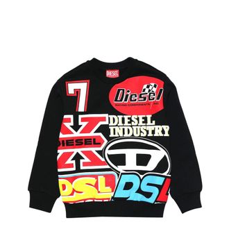 Diesel Spebs Over - male - Diesel - Kids Sweatshirts - Black - 8 Y - Kids