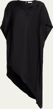 SIMKHAI Sadia Satin Mini Cape Dress