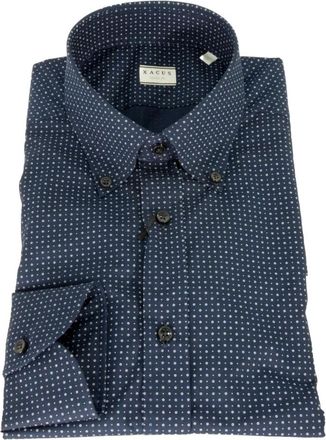 Xacus Shirt Mod. 507 ml Tailor Framework 31518002 - Heren - Casual Overhemden - Blauw - M - Katoen - Overhemden