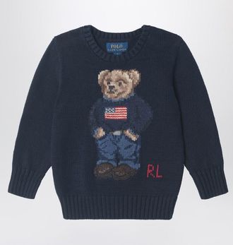 Polo Ralph Lauren Navy blue Polo Bear cotton sweater