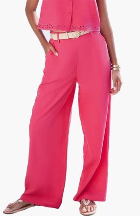 Lascana Wide Leg Trousers in Pink at Nordstrom, Size 12