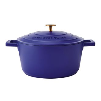 MasterClass Cacerola El&eacute;ctrica De Aluminio Fundido Azul, 24 Cm, 4 Litros, En Caja De Regalo