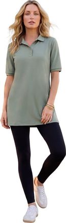 Roaman's Oversized Polo Tunic in Cool Sage at Nordstrom, Size 36