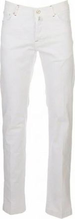 Kiton Slim-Fit Jeans - Heren - Slim Fit Jeans - Wit - W33 - Katoen - Jeans