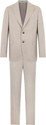 Brooks Brothers Pak met krijtstreep - Beige