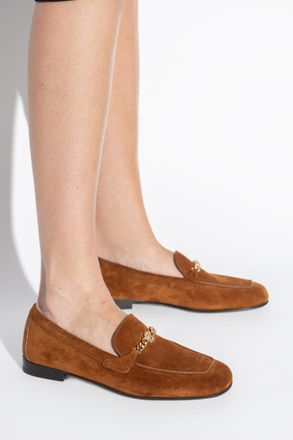 Versace Suede Loafers, Womens, Brown