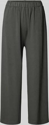 Marc O'Polo Denim Marc OPolo Denim Wide Fit Stoffhose aus Viskose-Mix mit elastischem Bund in Dunkelgruen, Größe XL