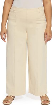 Lyss&eacute; Nova Pintuck Pull-On Wide Leg Pants in Coco Clay at Nordstrom, Size 1 X