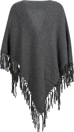 Max Mara Sjaal van scheerwol - Dames - Wintersjaals - Grijs - ONE Size - Wol - Accessoires