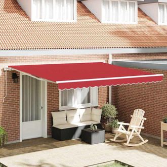 vidaXL Toldo Retr&aacute;ctil 400 X 350 Cm Rojo Vidaxl