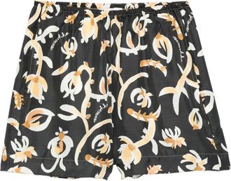 Nanushka Shorts a fiori - Nero