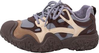 Generic Women Winter Fleece Lined Low Top Shoes Versatile Warm Thick Soled Sports Casual Snow Boots (Gray,6.5)