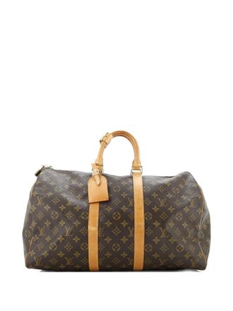 Louis Vuitton Keepall Bag Monogram Canvas 45 satchel - Marrone