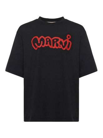 Marni Cotton T-Shirt With Logo
