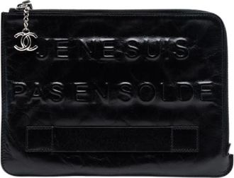 Chanel Pre-owned Clutches, female, Black, Size: ONE SIZE Pre-owned Clutch Bag