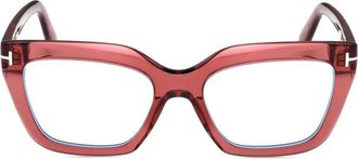 Tom Ford Eyewear square-frame glasses - women - Acetate - 53 - Red