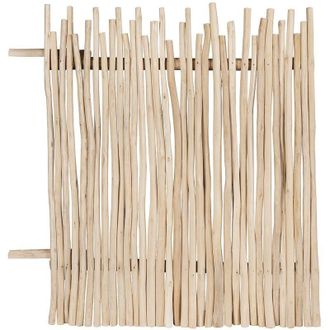 Vente-Unique Palizzata in Legno di Teak L100 x H120 cm Naturale chiaro - EDANA