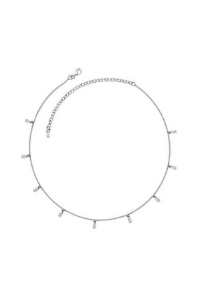 Lucy Quartermaine Mini Drop Choker Style Necklace in Sterling Silver at Nordstrom, Size 18