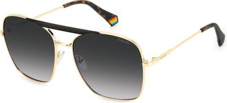Polaroid Ladies Black Square Sunglasses PLD6201SXI46F
