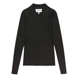 Munthe Zwarte Truien - Dames - Ronde hals truien - Zwart - XL - Truien & Vesten