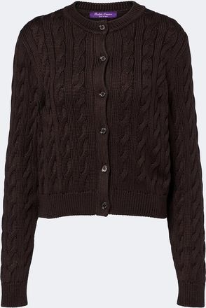 Ralph Lauren Collection Cardigan in seta a trecce