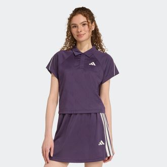 adidas T-Shirt ADIDAS SPORTSWEAR W STA SEAS TOP, Damen, Gr. XS, aurora plum, sanftes wei&szlig;, Obermaterial: 100% Polyester, Rundhals, Shirts T-Shirt, sportliche
