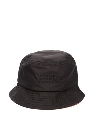 Maison Margiela embroidered bucket hat - men - Polyamide - L - Black